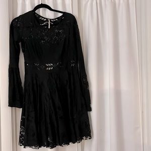 Black Cutout lace Free People Size 8 Dress